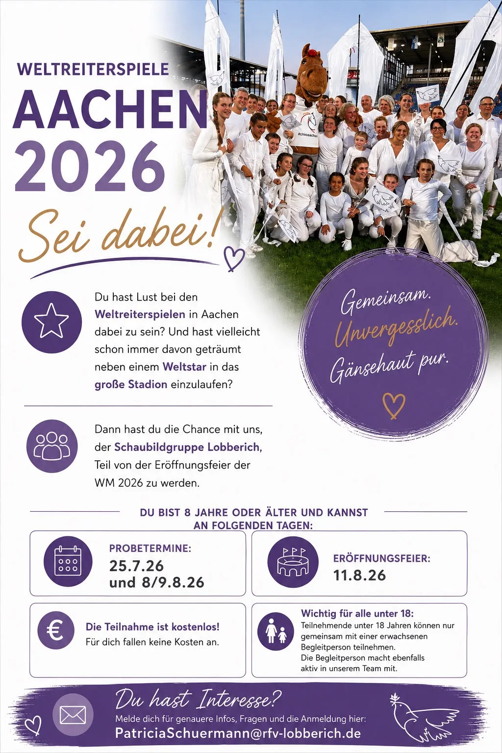 Weltreiterspiele 2026 in Aachen - sei dabei!