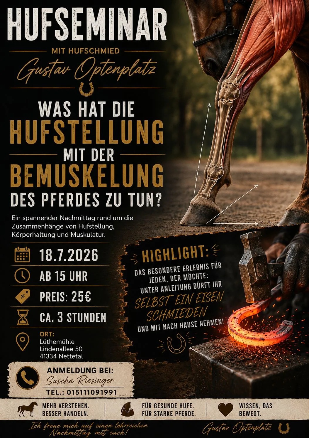 Hufseminar mit Gustav Optenplatz